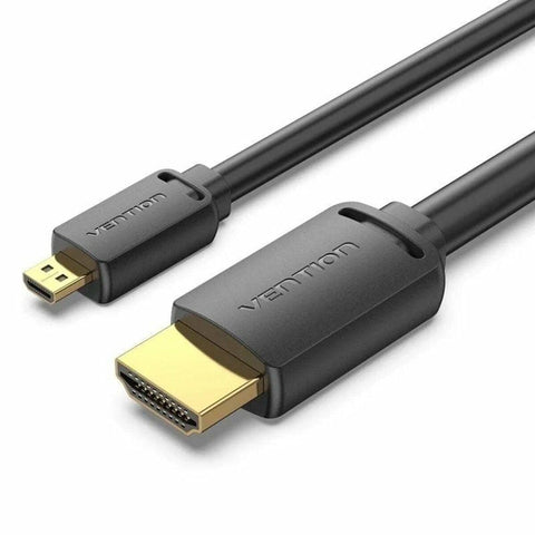 Cable Micro HDMI 2.0 4K Vention AGIBI/ HDMI Macho - Micro HDMI Macho/ 3m/ Negro