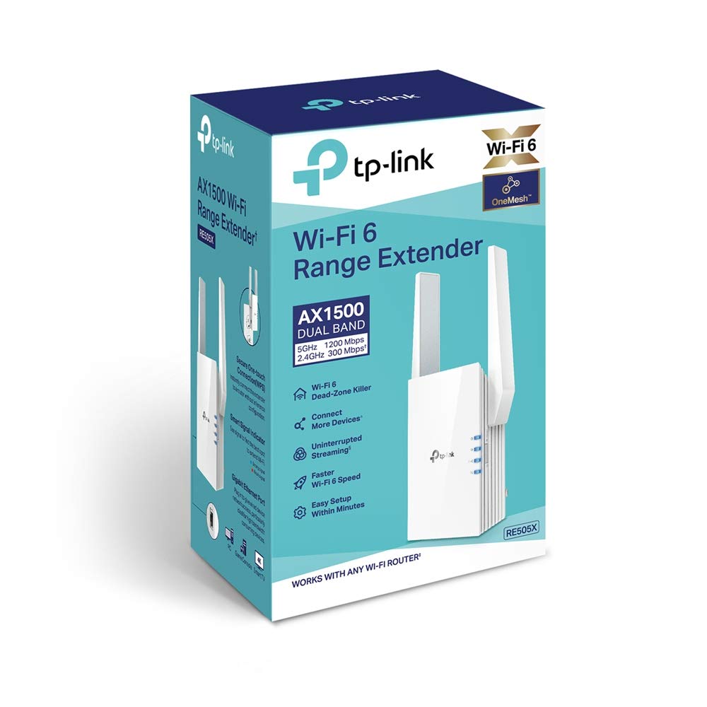 Repetidor Inalámbrico TP-Link RE505X/ WiFi 6/ 1500Mbps/ 2 Antenas