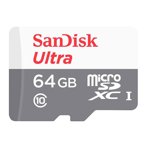 Tarjeta de Memoria SanDisk Ultra 64GB microSD XC con Adaptador/ Clase 10/ 100MB/s