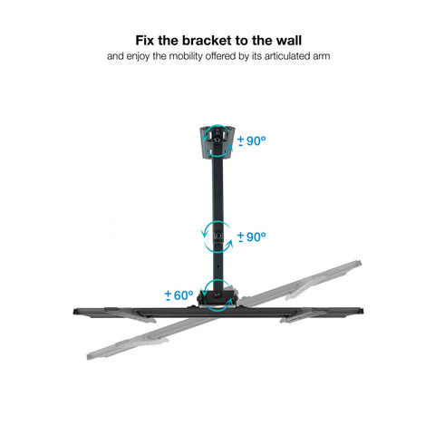 Soporte de Pared Giratorio/ Inclinable/ Nivelable TooQ LP7843TN-B para TV de 32-55'/ hasta 35kg