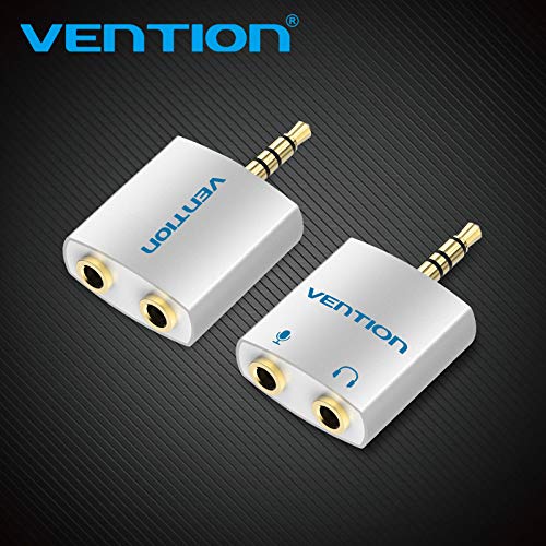 Adaptador Audio Vention BDBW0/ Jack 3.5 Macho - 2x Jack 3.5 Hembra/ Blanco