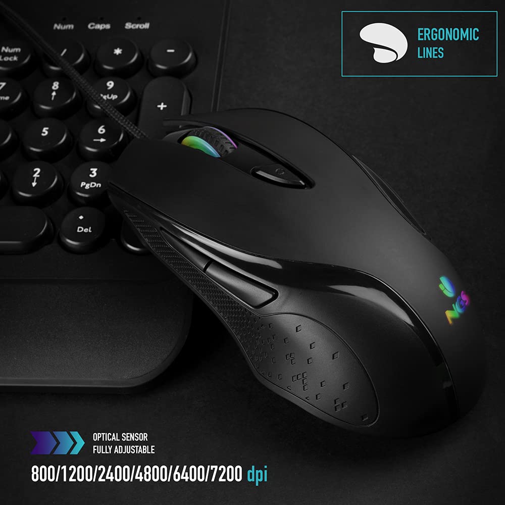 Ratón Gaming NGS GMX-125/ Hasta 7200 DPI