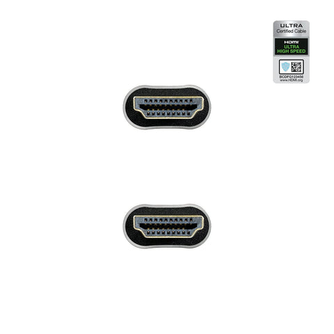 Cable HDMI 2.1 8K Nanocable 10.15.8102/ HDMI Macho - HDMI Macho/ 2m/ Certificado/ Negro