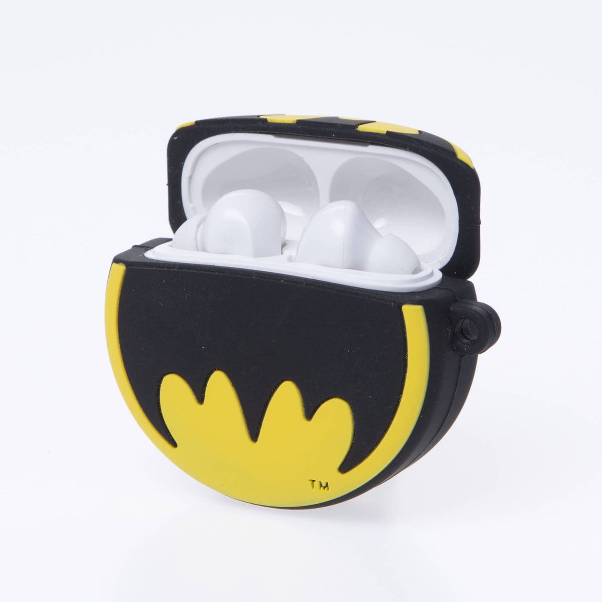 Lazerbuilt - Auricular TWS Batman Bluetooth - Asistente de Google Instalado y Caja de Carga con Diseño de Batman