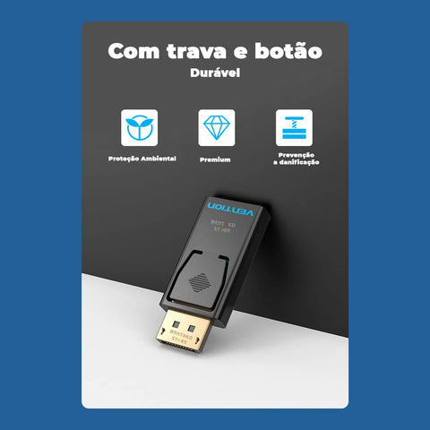 Adaptador Vention HBKB0/ DisplayPort Macho - HDMI Hembra