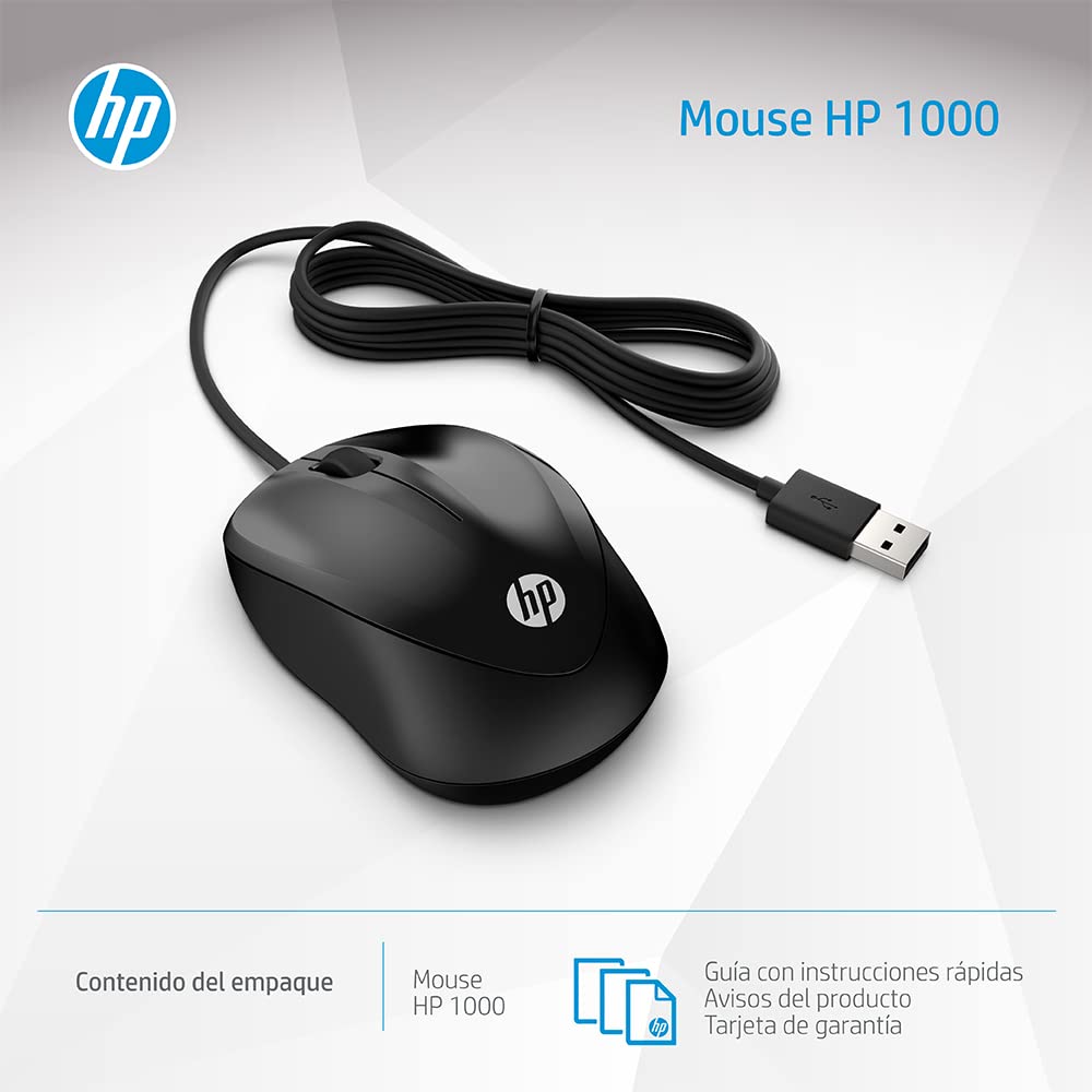 Ratón HP 1000/ Hasta 1200 DPI