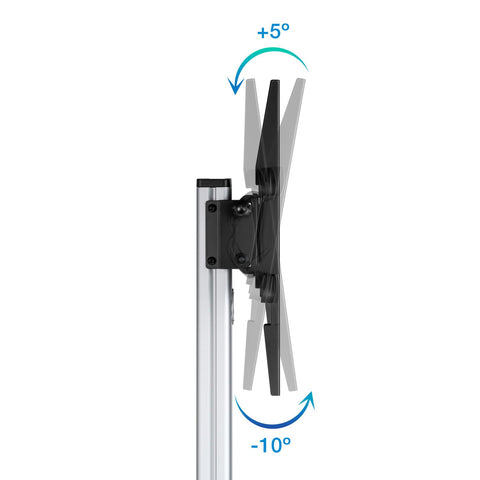 Soporte de Suelo Inclinable/ Ajustable con Ruedas TooQ FS1886M-B para TV de 37-86'/ hasta 50kg