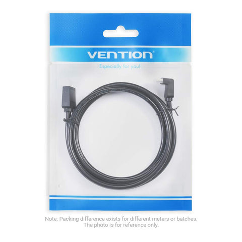 Cable HDMI 2.0 4K Acodado 90º Vention AARBH/ HDMI Macho - HDMI Macho/ 2m/ Negro