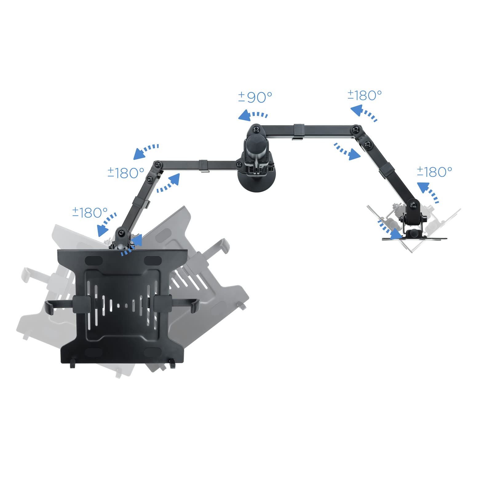 Soporte de Mesa Orientable/ Inclinable Tooq DB1200TN-B para TV y Portátil de 13-32'