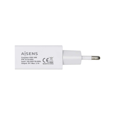 Cargador de Pared Aisens A110-0404/ 1xUSB/ 10W