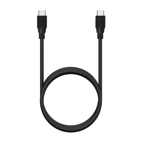 Cable USB 3.2 Tipo-C Aisens A107-0701 20GBPS 5A 100W/ USB Tipo-C Macho - USB Tipo-C Macho/ Hasta 100W/ 2500Mbps/ 60cm/ Negro