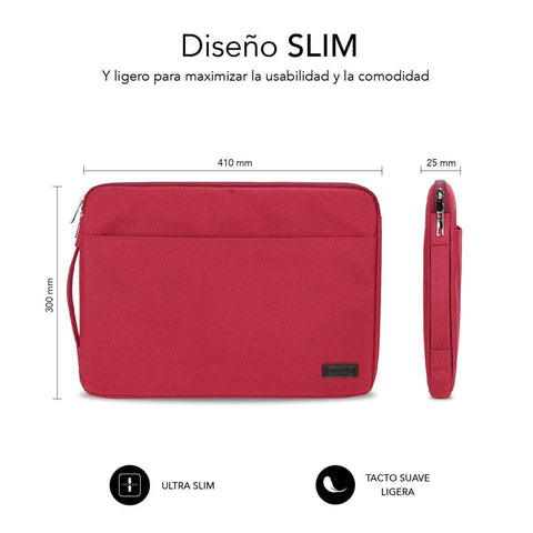 Funda Subblim Urban Laptop Sleeve para Portátiles hasta 15.6'/ Roja