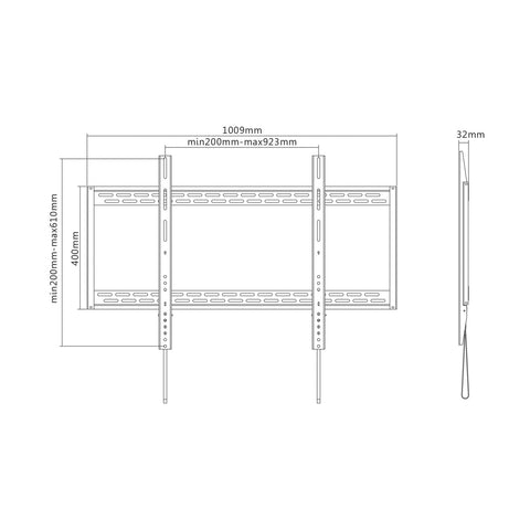 Soporte de Pared Fijo Aisens WT100F-067 para TV de 60-100'/ hasta 130kg