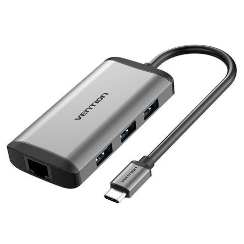 Docking USB Tipo-C Vention CNCHB/ 1xHDMI/ 3xUSB/ 1xUSB Tipo-C PD/ 1xRJ45/ Gris