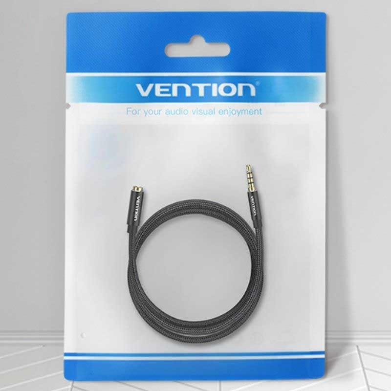 Cable Estéreo Vention BHCBH/ Jack 3.5 Macho - Jack 3.5 Hembra/ 2m/ Negro