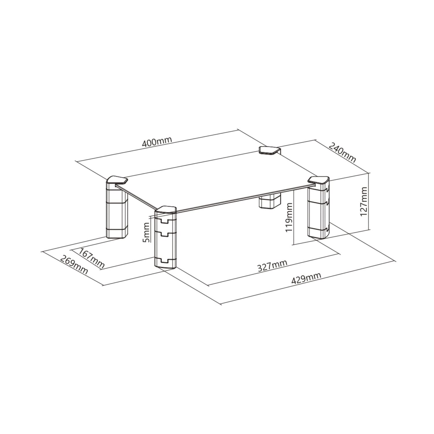 Soporte para Monitor Aisens MR01C-109/ hasta 20kg