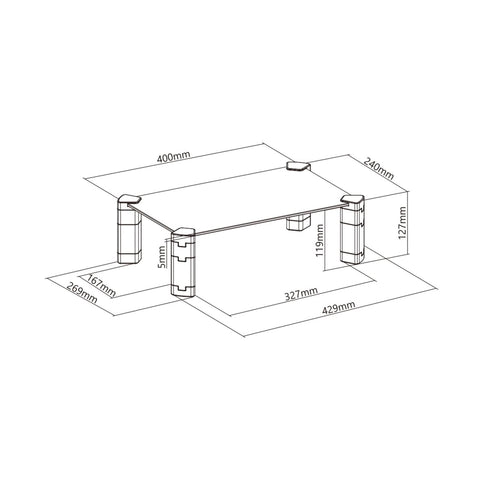 Soporte para Monitor Aisens MR01C-109/ hasta 20kg