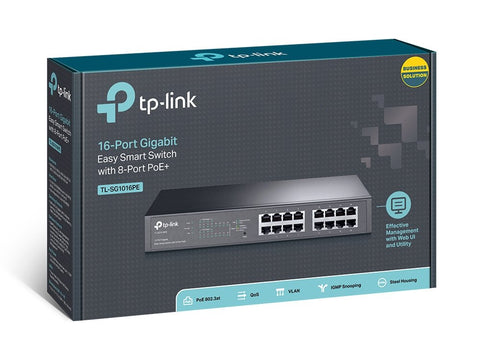 Switch TP-Link TL-SG1016PE/ 16 Puertos/ RJ45 10/100/1000/ PoE+