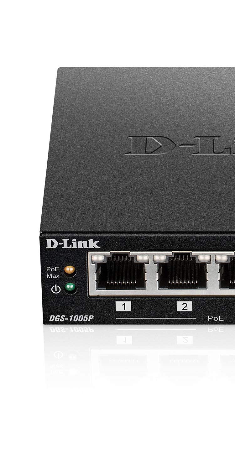 Switch D-Link DGS-1005P 5 Puertos/ RJ-45 10/100/1000 PoE