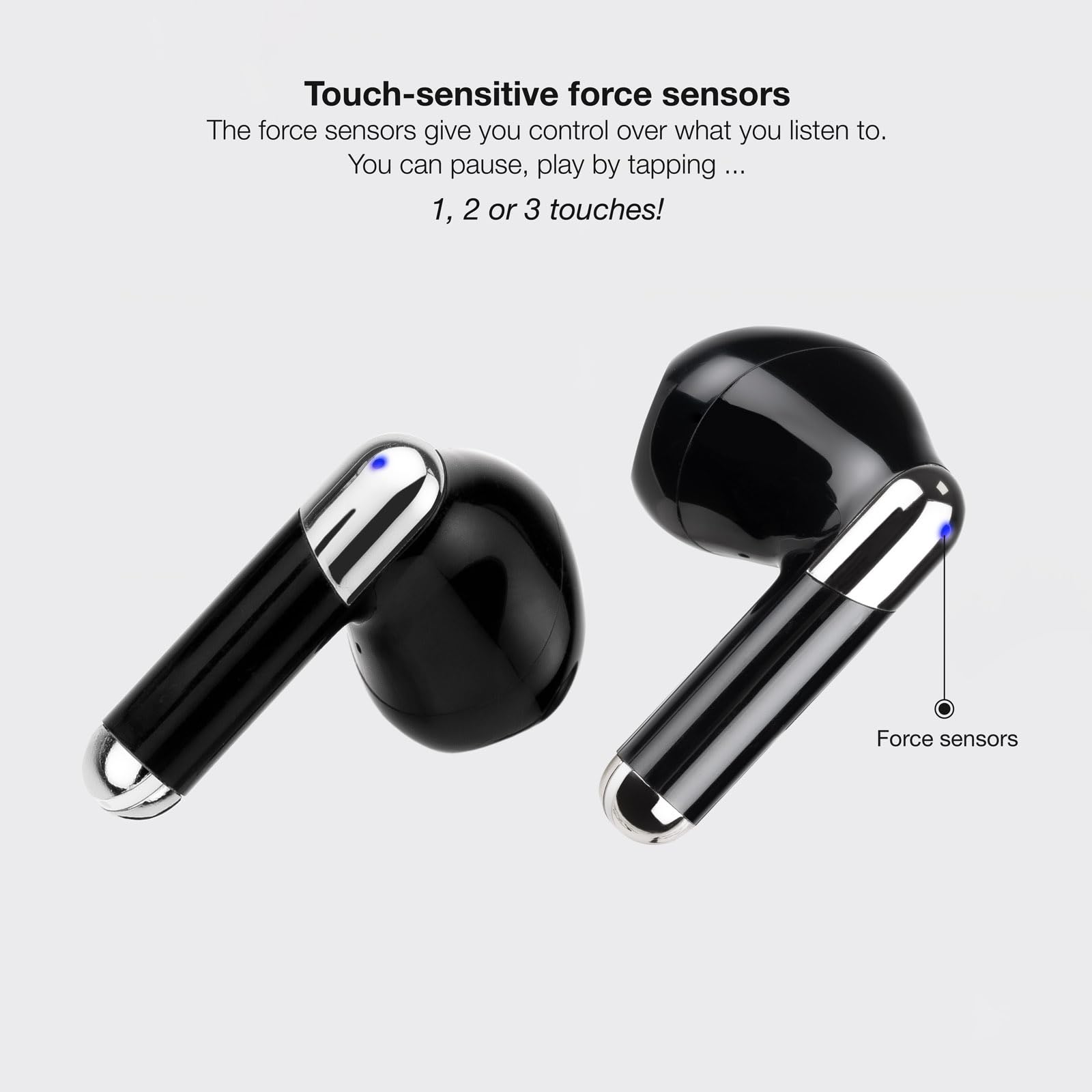 Auriculares Bluetooth TooQ Onyx TQBWH-0054B con estuche de carga/ Autonomía 4h/ Negros