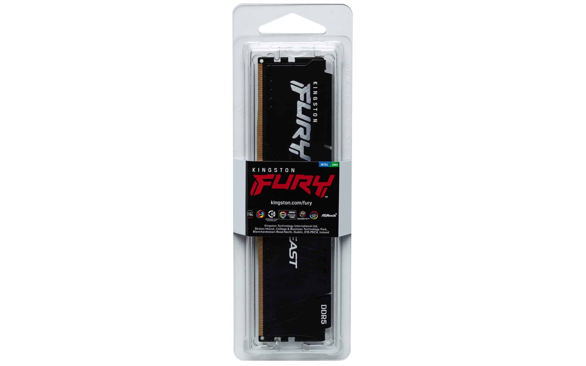 Memoria RAM Kingston FURY Beast 16GB/ DDR5/ 5200MHz/ 1.1V/ CL38/ DIMM