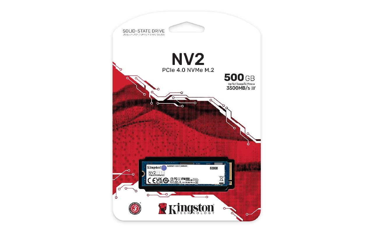 Disco SSD Kingston NV2 500GB/ M.2 2280 PCIe NVMe