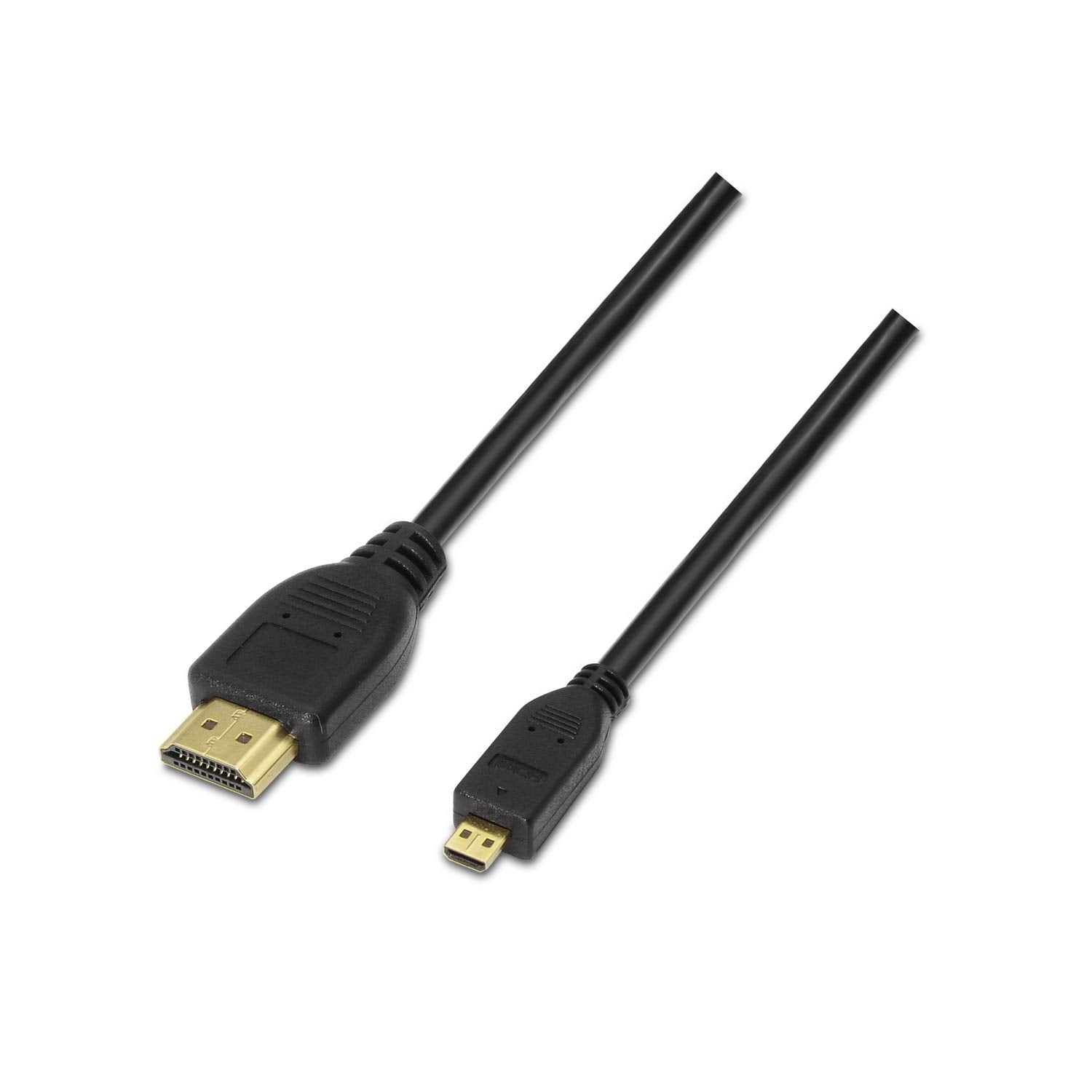 Cable Micro HDMI Aisens A119-0116/ HDMI Macho - Micro HDMI Macho/ Hasta 10W/ 720Mbps/ 80cm/ Negro