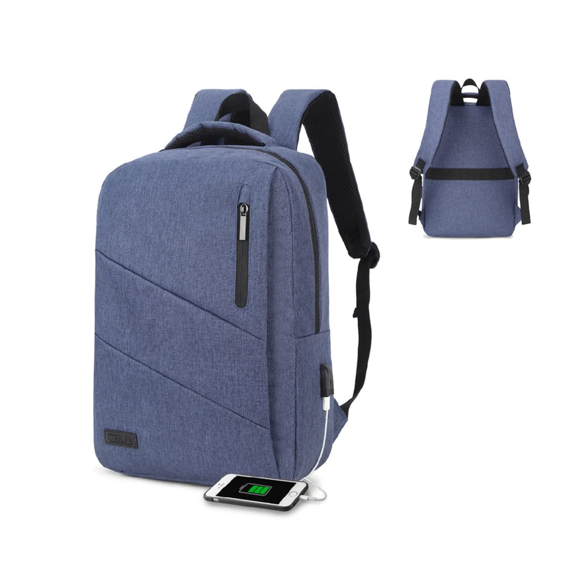 Mochila Subblim City Backpack para Portátiles hasta 15.6'/ Puerto USB/ Azul