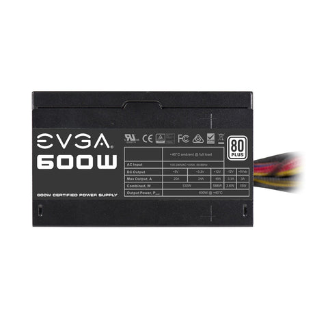 Fuente de alimentación EVGA 600W/ 600W/ Ventilador 12cm/ 80 Plus