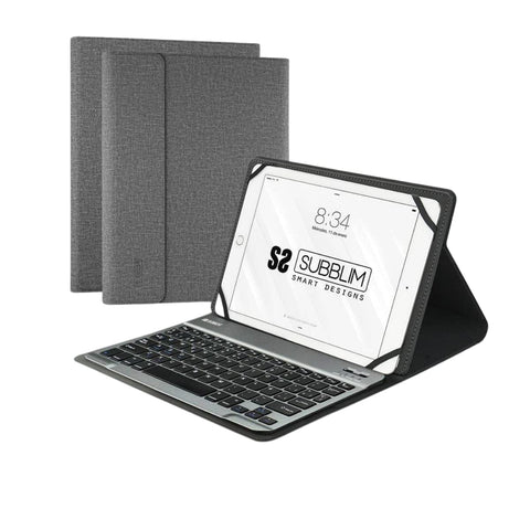 Funda con Teclado Subblim Keytab Pro Bluetooth para Tablets de 10.1'-10.8'/ Gris