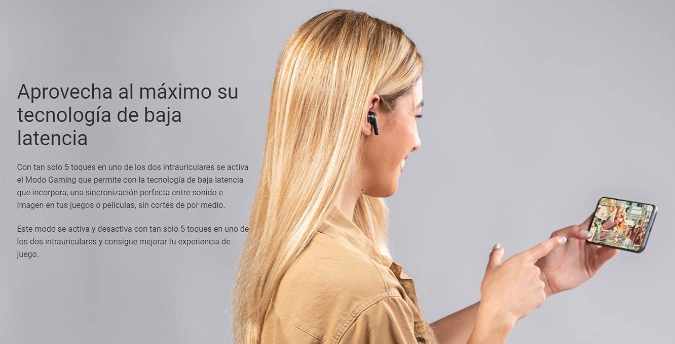 Auriculares Bluetooth Hiditec Fenix TWS con estuche de carga/ Autonomía 6h/ Negros