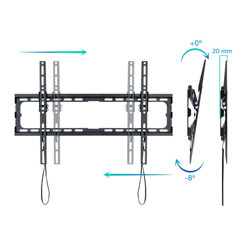 Soporte de Pared Fijo/ Inclinable TooQ LP1081T-B para TV de 37-80'/ hasta 45kg