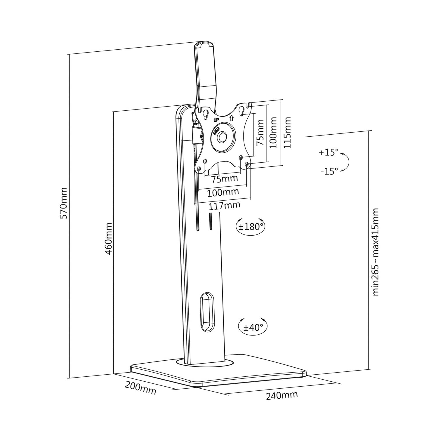 Soporte para Monitor Aisens DT32TSR-063/ hasta 7kg