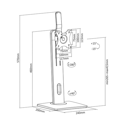 Soporte para Monitor Aisens DT32TSR-063/ hasta 7kg