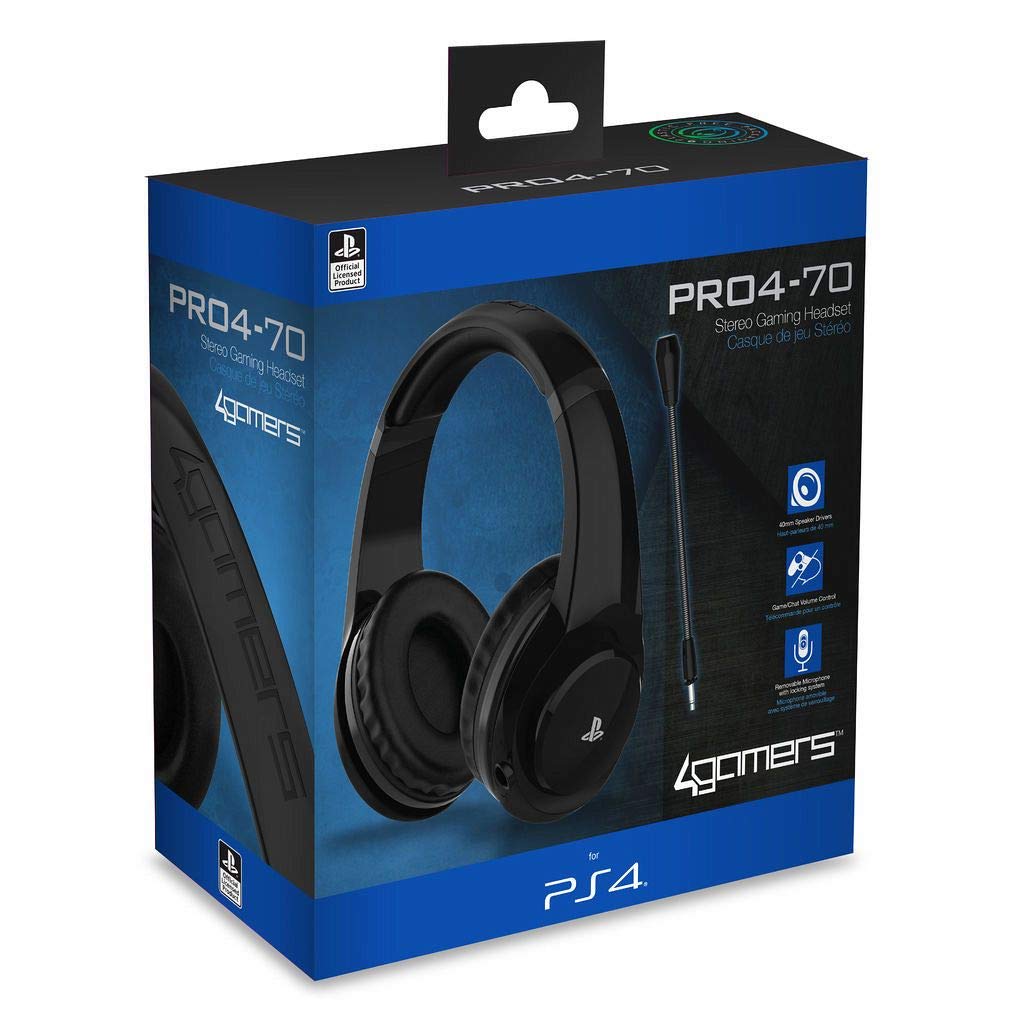 4 Gamers - PRO4-70 Negro Auricular Gaming, Licenciado (PS4)