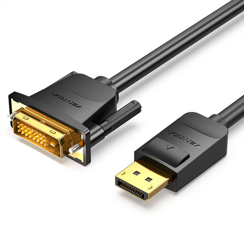 Cable Conversor Vention HAFBF/ DisplayPort Macho - DVI Macho/ 1m/ Negro