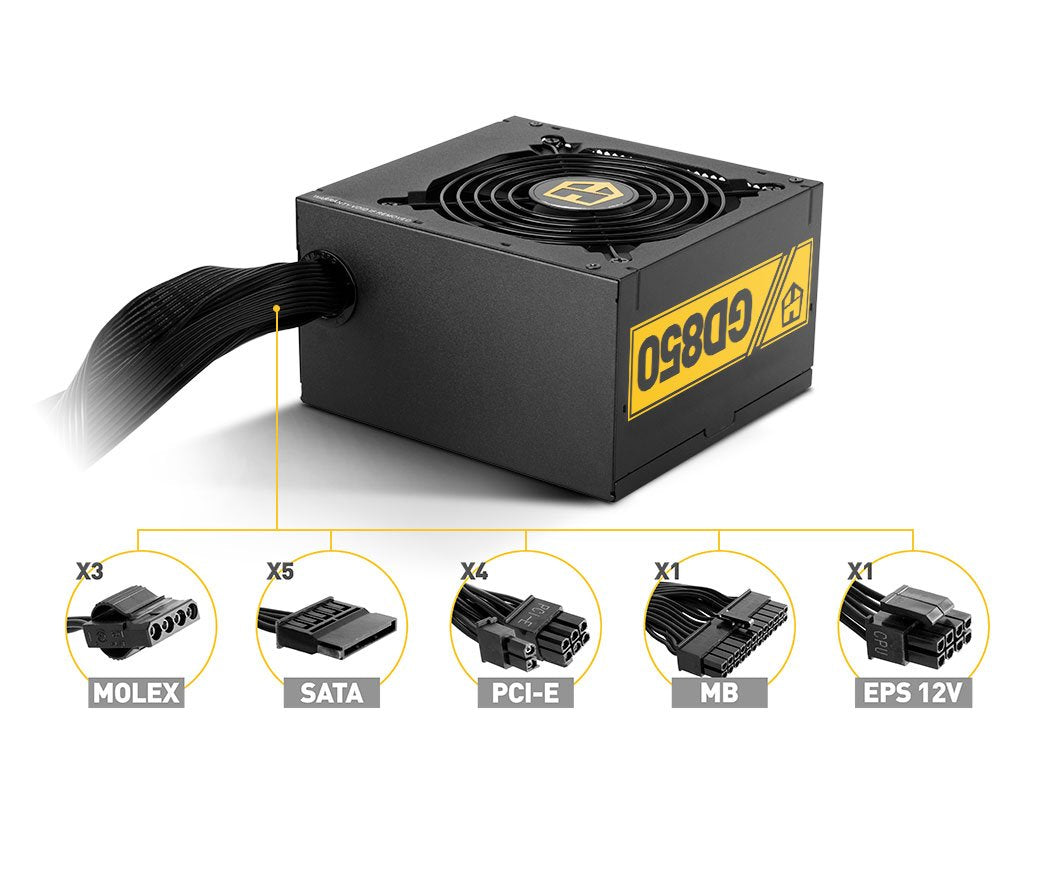 Fuente de Alimentación Nox Hummer/ 850W/ Ventilador 14cm/ 80 Plus Gold