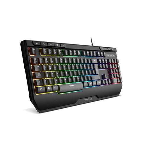 Pack Gaming Krom kenya/ Teclado RGB + Ratón Óptico + Alfombrilla + Auriculares