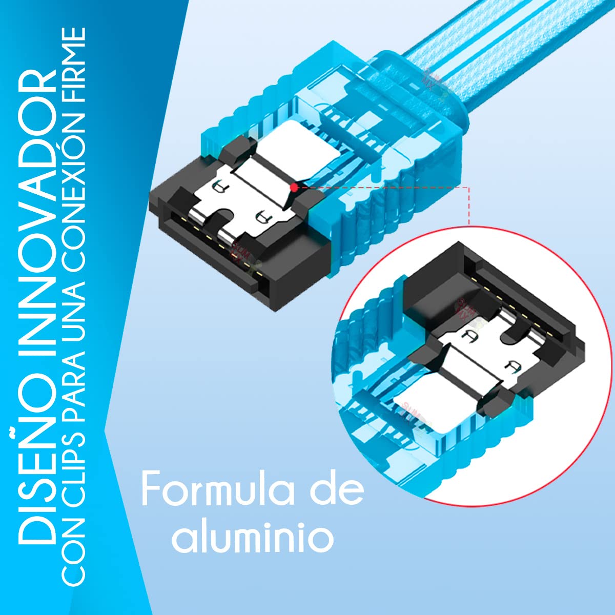 Cable SATA Vention KDDSD/ SATA Hembra - SATA Hembra/ 50cm/ Azul