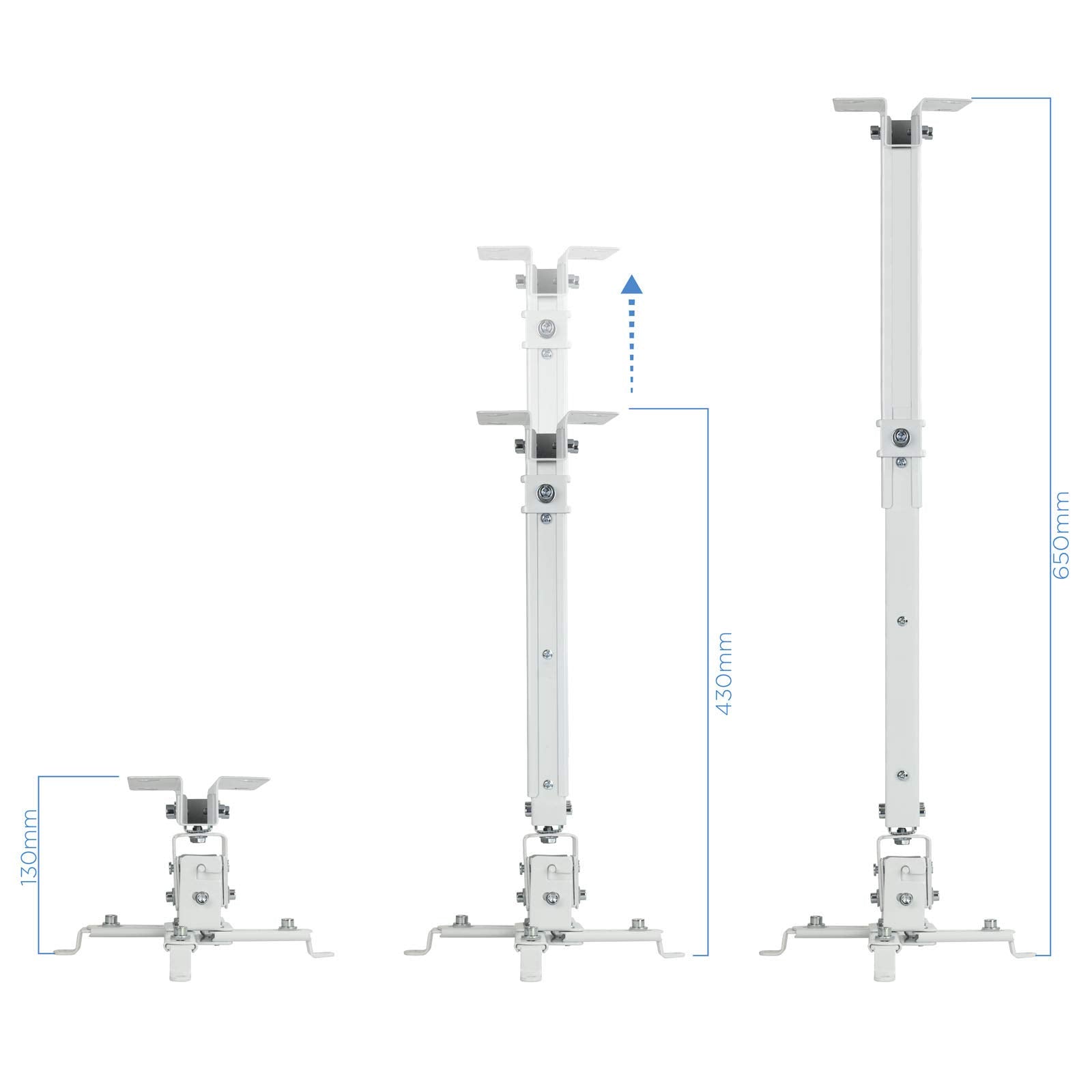 Soporte de Techo para Proyector TooQ PJ2012T-W/ Inclinable/ hasta 20kg