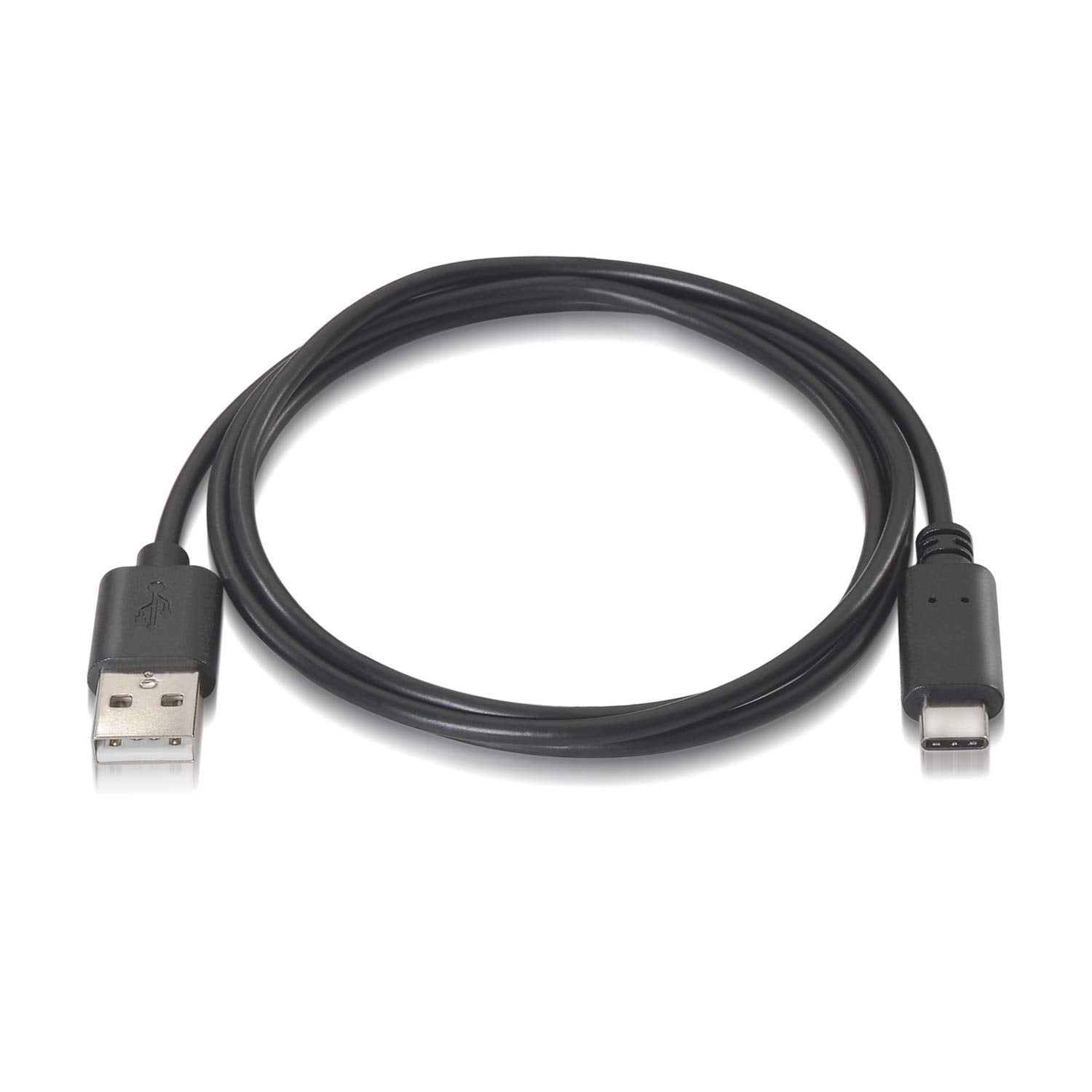 Cable USB 2.0 Tipo-C Aisens A107-0051/ USB Tipo-C Macho - USB Macho/ Hasta 9W/ 625Mbps/ 1m/ Negro