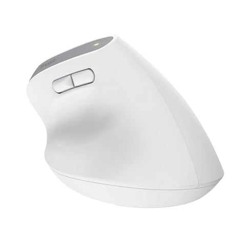 Ratón Ergonómico Inalámbrico por Bluetooth Trust Bayo+/ Batería Recargable/ Hasta 2400 DPI/ Blanco