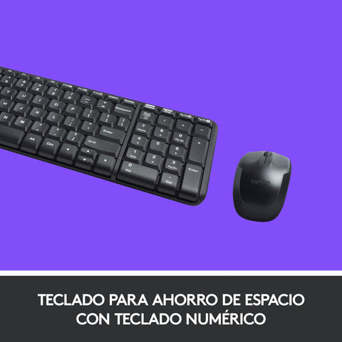 Teclado y Ratón Inalámbricos Logitech Wireless Combo MK220