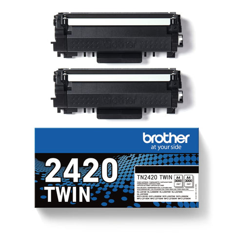 Tóner Original Brother TN2420TWIN Multipack XL Alta Capacidad/ 2x Negro