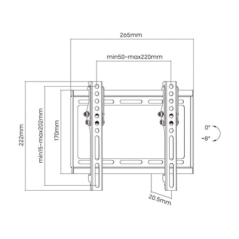 Soporte de Pared Inclinable Aisens WT42T-159 para TV de 23-42'/ hasta 35kg