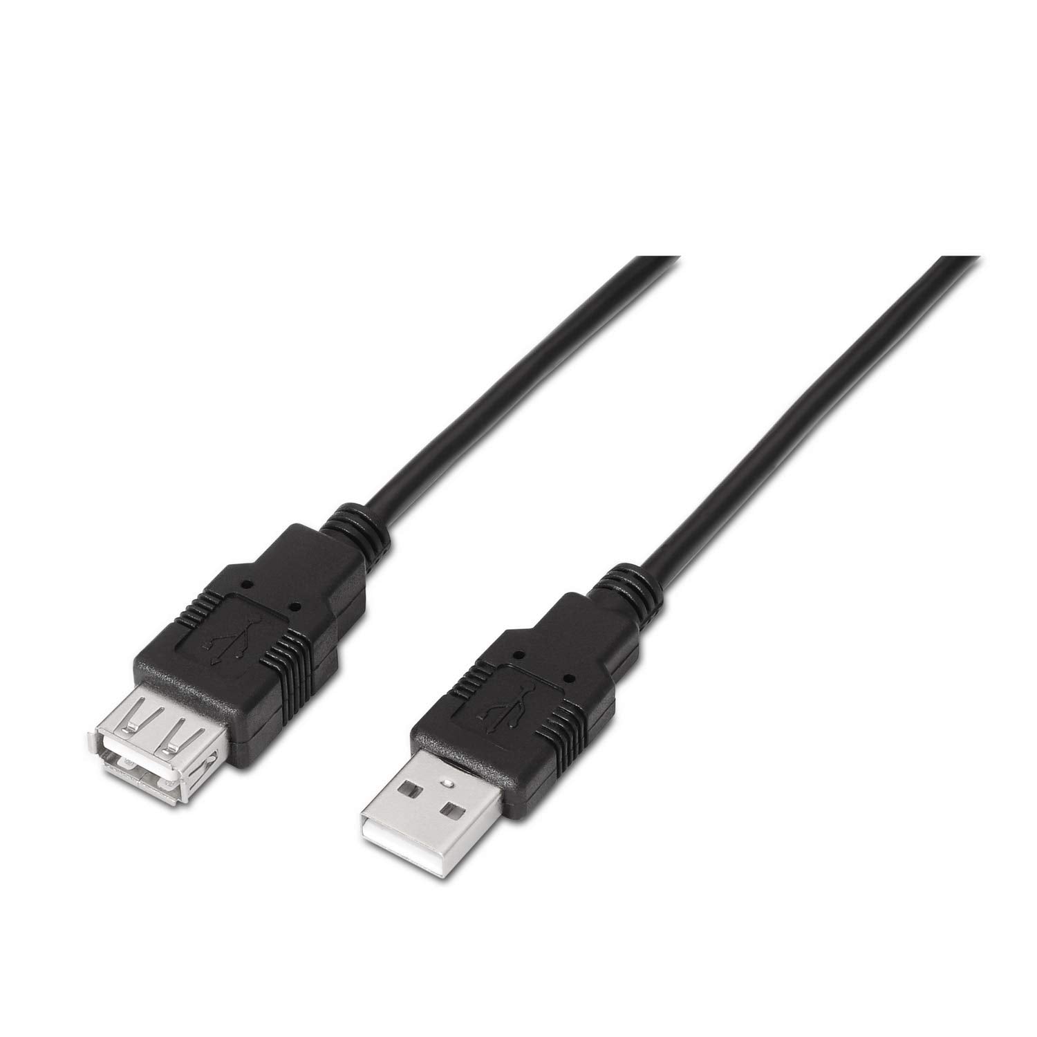 Cable Alargador USB 2.0 Aisens A101-0017/ USB Macho - USB Hembra/ Hasta 2.5W/ 60Mbps/ 3m/ Negro