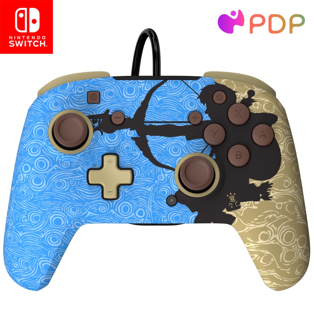 PDP Switch Rematch Wired mando Ancient Arrows ZELDA Officially Licensed by Nintendo - Customizable buttons, sticks, triggers, and paddles - Ergonomic mandos