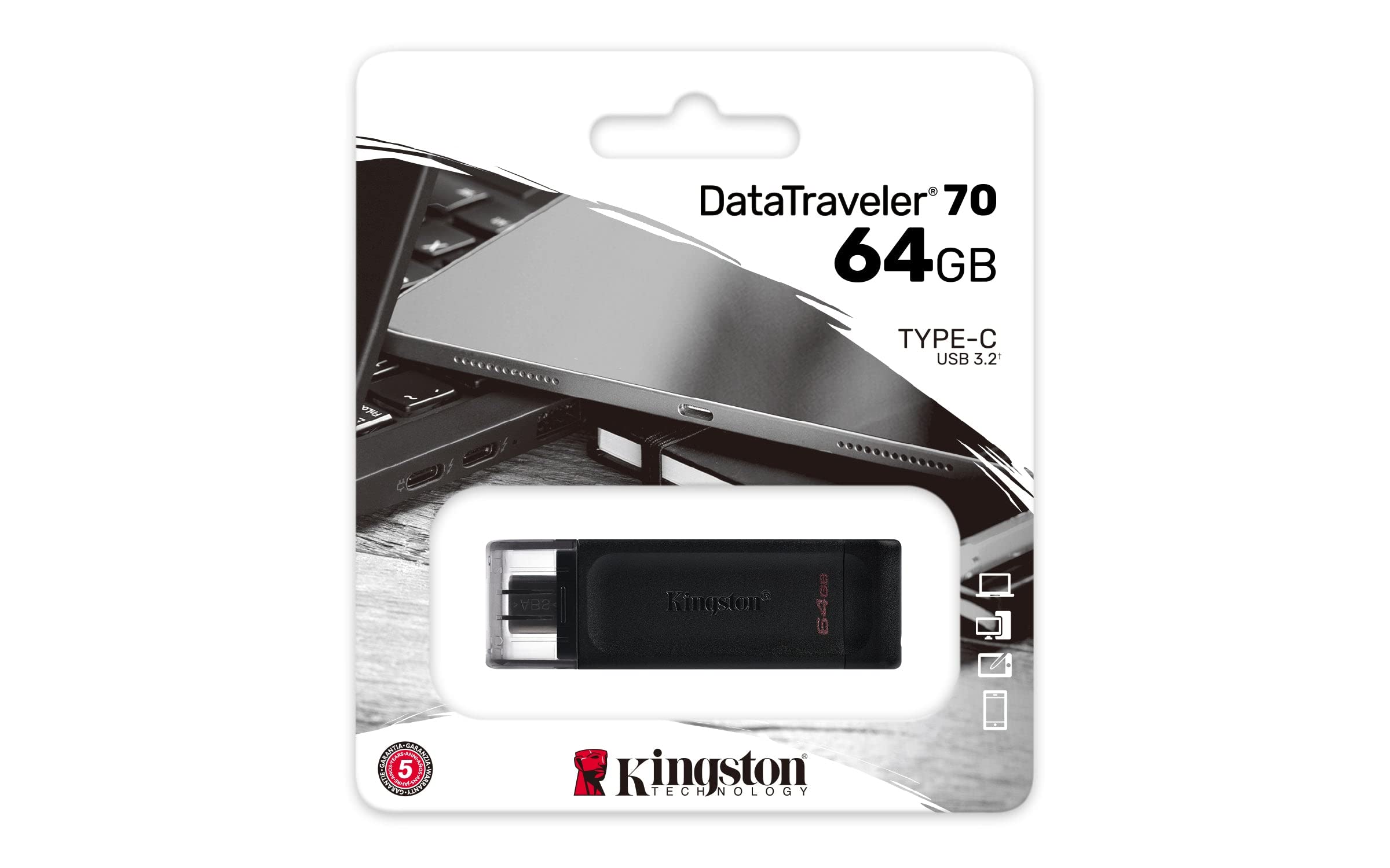 Pendrive 64GB Kingston DataTraveler 70 USB Tipo-C