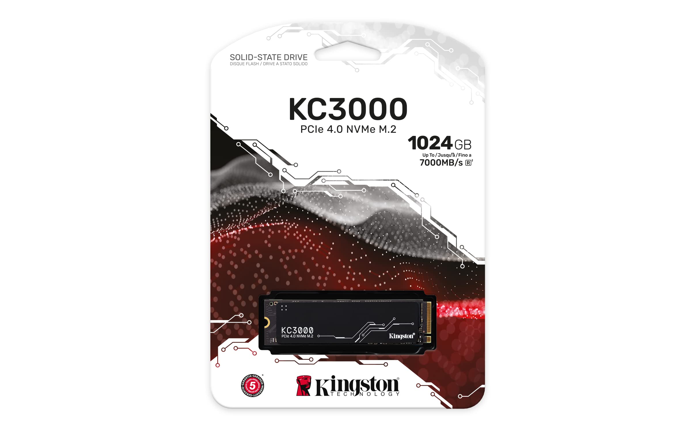 Disco SSD Kingston KC3000 1TB/ M.2 2280 PCIe 4.0/ con Disipador de Calor/ Full Capacity