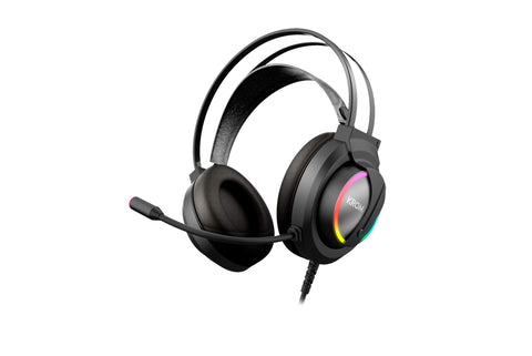 Auriculares Gaming con Micrófono Krom Kappa/ Jack 3.5/ USB 2.0/ Negros